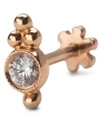 Maria Tash - 18Kt Rose Ball Trinity Single Earring - Lyst
