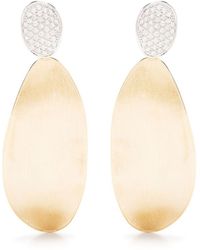 Marco Bicego - 18kt Yellow And White Gold Drop Earrings - Lyst