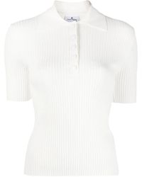 Courreges - Chemise Nervurée À Manches Courtes - Lyst