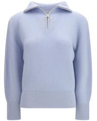 forte_forte - Rib-Knit Half-Zip Jumper - Lyst