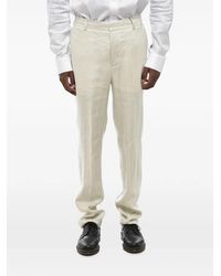 Corneliani - Elasticated-Waist Linen Trousers - Lyst