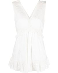 See By Chloé - Blusa sin mangas con cuello fruncido - Lyst
