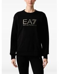 EA7 - Sudadera Con Logo Estampado - Lyst