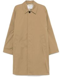 Amaranto - Twill Trench Coat - Lyst