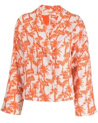 ODEEH - Palm-tree-print Jacket - Lyst
