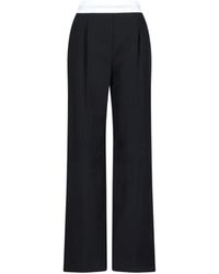 Alexander Wang - High Waisted Pleated Trouser With Logo Elastic - Lyst