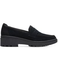 Clarks - Calla Ease Suede Loafers - Lyst