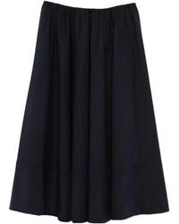 Maje - Elasticated-Waist Striped Midi Skirt - Lyst