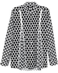 Comme des Garçons - Geometric-Print Zip-Detail Shirt - Lyst