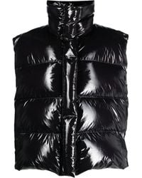 MSGM - Glossy Padded Zip-Up Gilet - Lyst