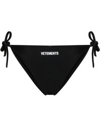 Vetements - Logo-print Tied Bikini Bottom - Lyst