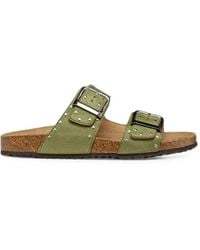 Geox - Brionia Studded Buckle-Fastening Slides - Lyst