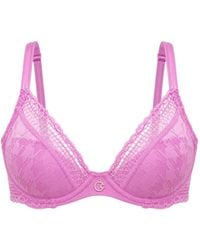 Chantelle - Houndstooth-Lace V-Neck Bra - Lyst