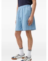 Versace - Jacquard Cotton-Silk Shorts - Lyst