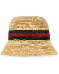 Gucci - Web-Stripe Bucket Hat - Lyst