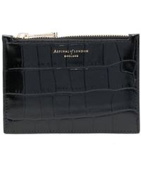 Aspinal of London - Embossed-crocodile Small Wallet - Lyst
