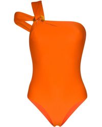 Johanna Ortiz Off-Shore one shoulder swimsuit - Arancione