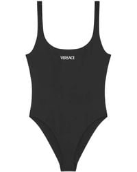 Versace - Logo' One-Piece Swimsuit - Lyst