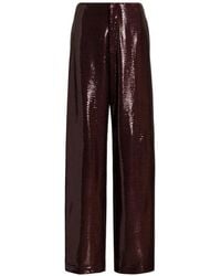 Alberta Ferretti - Sequin-Embellished Trousers - Lyst
