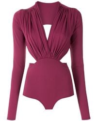 Amir Slama - Draped Details Bodysuit - Lyst