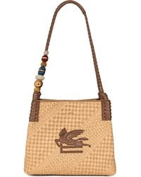 Etro - Small Raffia Libra Tote Bag - Lyst