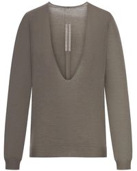 Rick Owens - Deep V Neck Sweater - Lyst