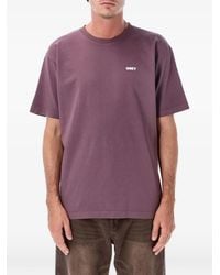 Obey - Bold Icon Face Pigment Logo-Print T-Shirt - Lyst