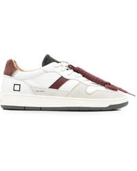 Date - Court 2.0 Vintage Panelled Leather Sneakers - Lyst