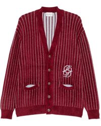 Drole de Monsieur - Mirror Monogram Pinstripe Cardigan - Lyst