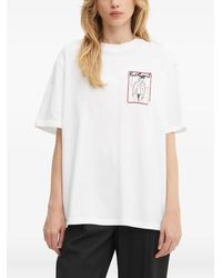 Karl Lagerfeld - Sketch-Print T-Shirt - Lyst