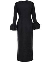 Baruni - Talia Maxi-Jurk Met Ruches - Lyst