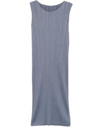 Pleats Please Issey Miyake - Midikleid mit Falten - Lyst