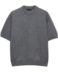 Prada - Kurzarm-Pullover Aus Re-Kaschmir - Lyst