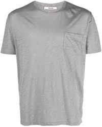 Zadig & Voltaire - Stockholm T-Shirt mit beflocktem Totenkopf - Lyst