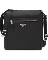 Prada Saffiano Leather Shoulder Bag - Black