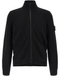 Stone Island - Ghost High-Neck Zip-Up Cardigan - Lyst