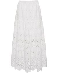 Cara Cara - Melanie Eyelet-Embroidered Maxi Skirt - Lyst