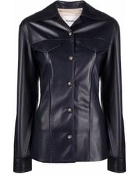 Nanushka - Hemd Aus Faux-Leder - Lyst