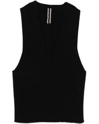 Rick Owens - V-Neck Knitted Vest - Lyst