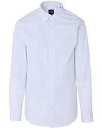 ARMANI EXCHANGE - Camicia Con Monogramma - Lyst