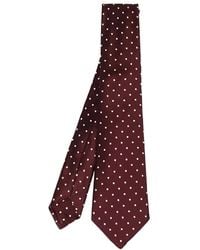 Kiton - Polka-Dot Silk Tie - Lyst