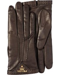 Prada - Leather Gloves - Lyst