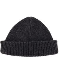 Amaranto - Ribbed-Knit Beanie Hat - Lyst