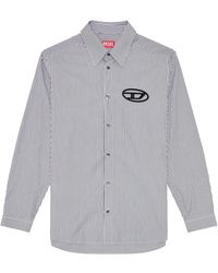DIESEL - Chemise Simply-E Noir Et Blanc - Lyst