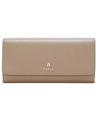 Furla - Logo-Plaque Grained-Leather Wallet - Lyst