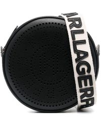 Karl Lagerfeld - K/circle Perforated-logo Crossbody Bag - Lyst
