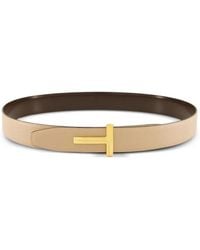 Tom Ford - Tバックル リバーシブル レザーベルト - Lyst
