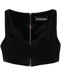 David Koma - Cut-out Straps Cady Top - Lyst