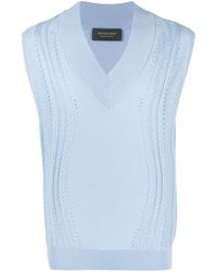 Viktor & Rolf - Cable-Knit V-Neck Vest - Lyst