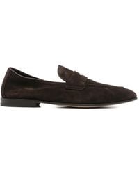 Henderson - Suede Penny Loafers - Lyst